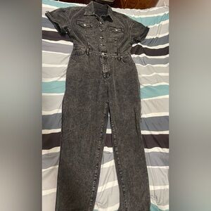 Stylish Black Denim Jumpsuit